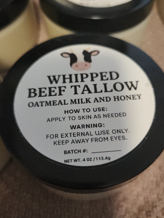 Whipped Beef Tallow – Oatmeal Milk & Honey