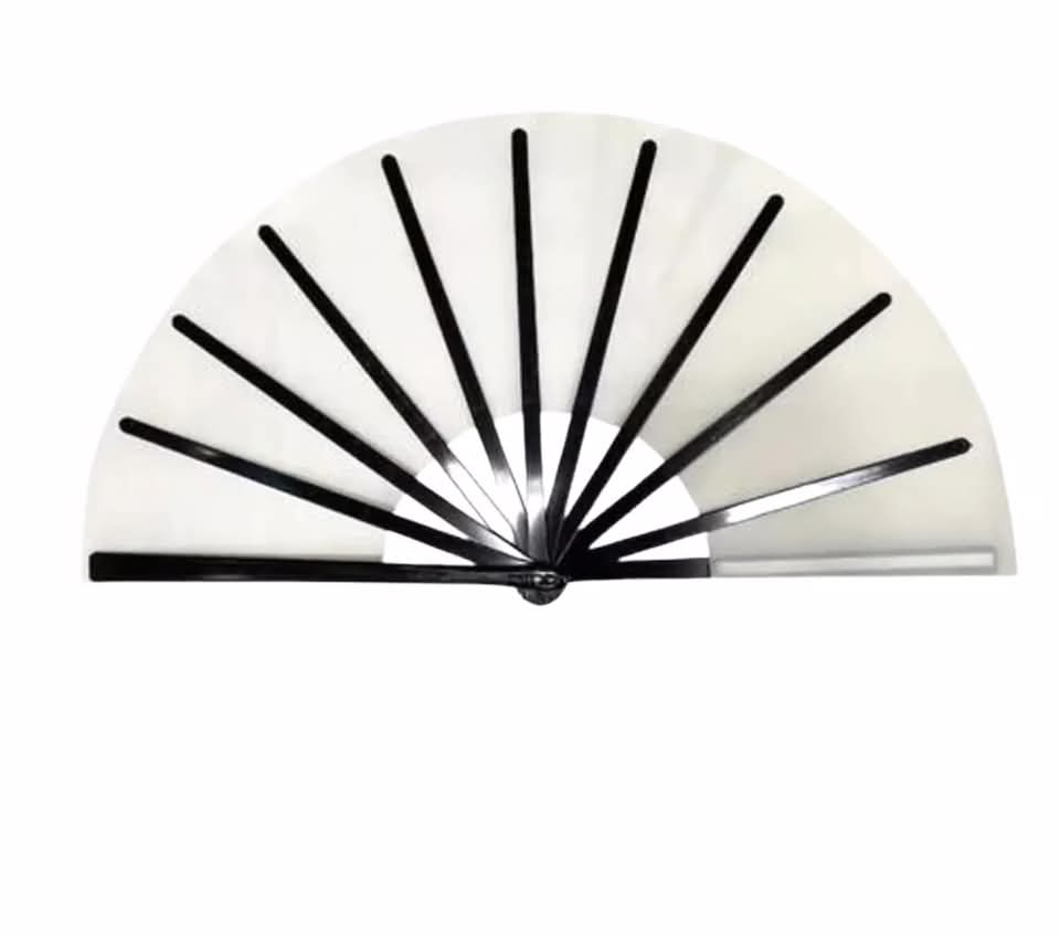 13 Inch Black Plastic Sublimation Clack Fans- Bundle of 5